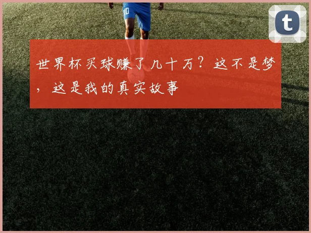 世界杯买球赚了几十万?这不是梦,这是我的真实故事